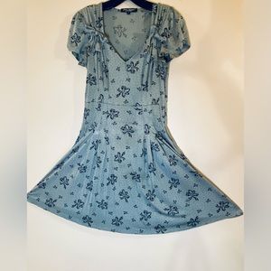 Betsey Johnson dress with side zipper and sweetheart neckline.